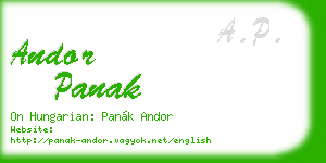 andor panak business card