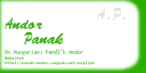 andor panak business card